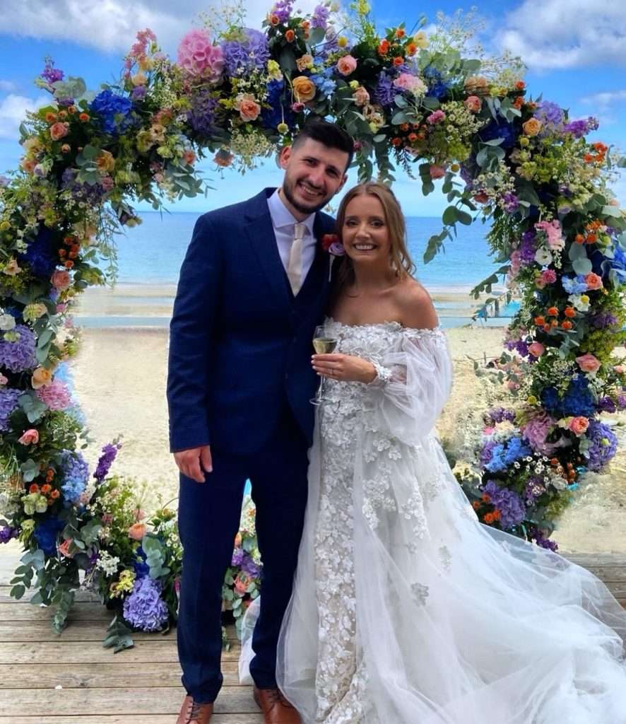 Bride and Groom/ Wild Flower Arch